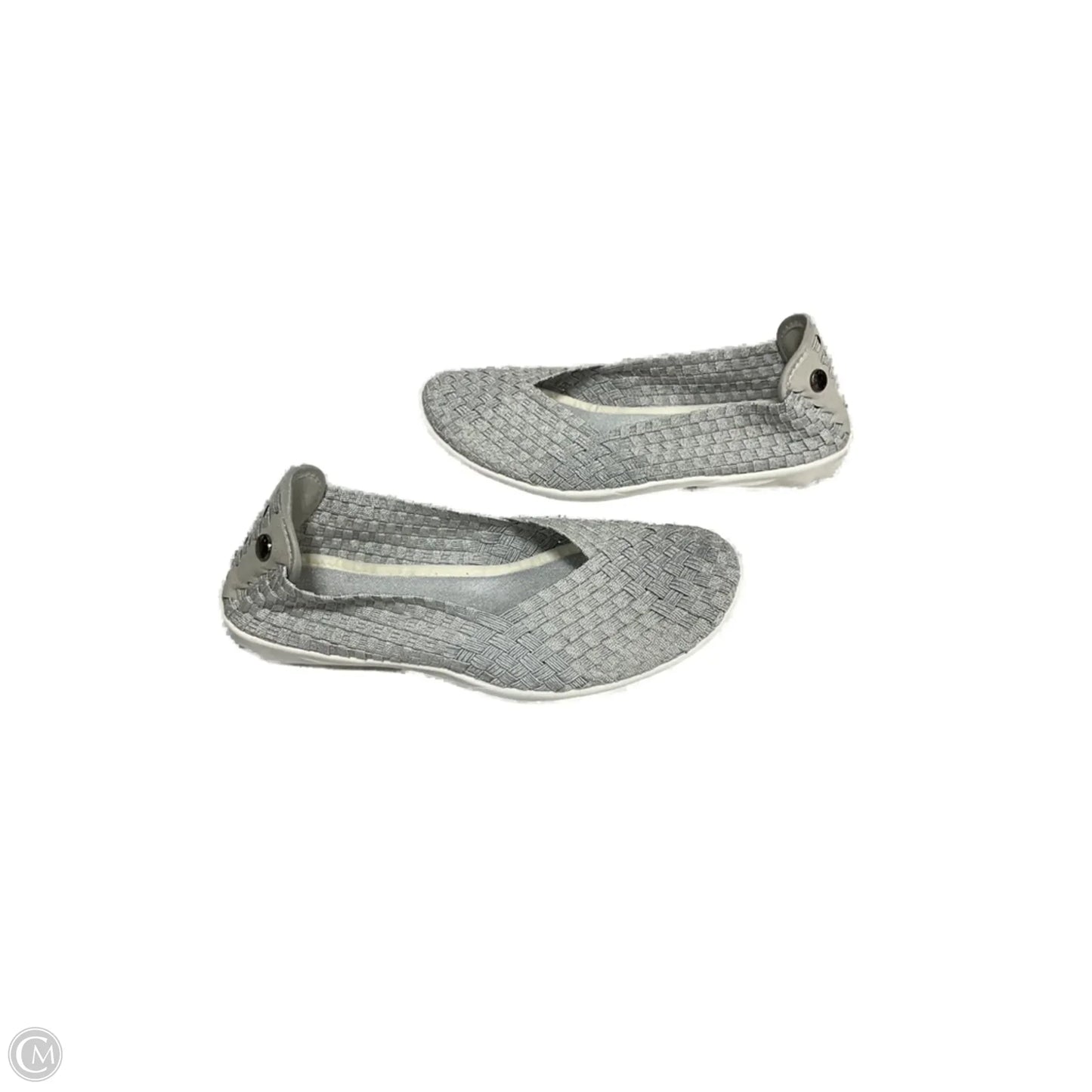 Shoes Flats By Bernie Mev In Silver, Size: 8.5