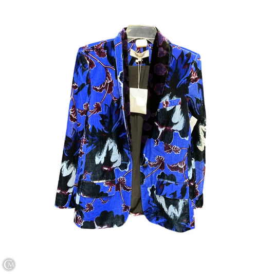 Blazer Designer By Diane Von Furstenberg In Blue & Purple, Size: 10
