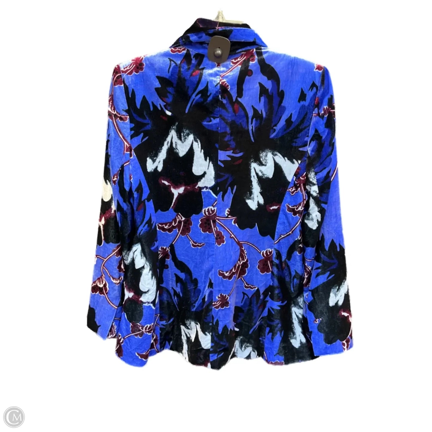 Blazer Designer By Diane Von Furstenberg In Blue & Purple, Size: 10