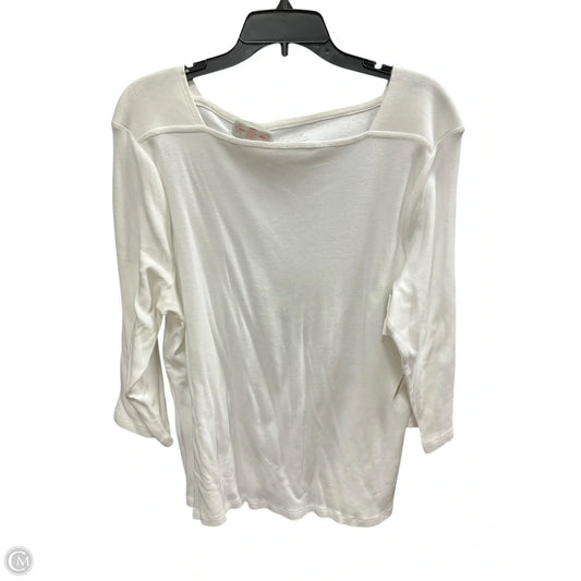 Top 3/4 Sleeve By Chicos In White, Size: Xxl
