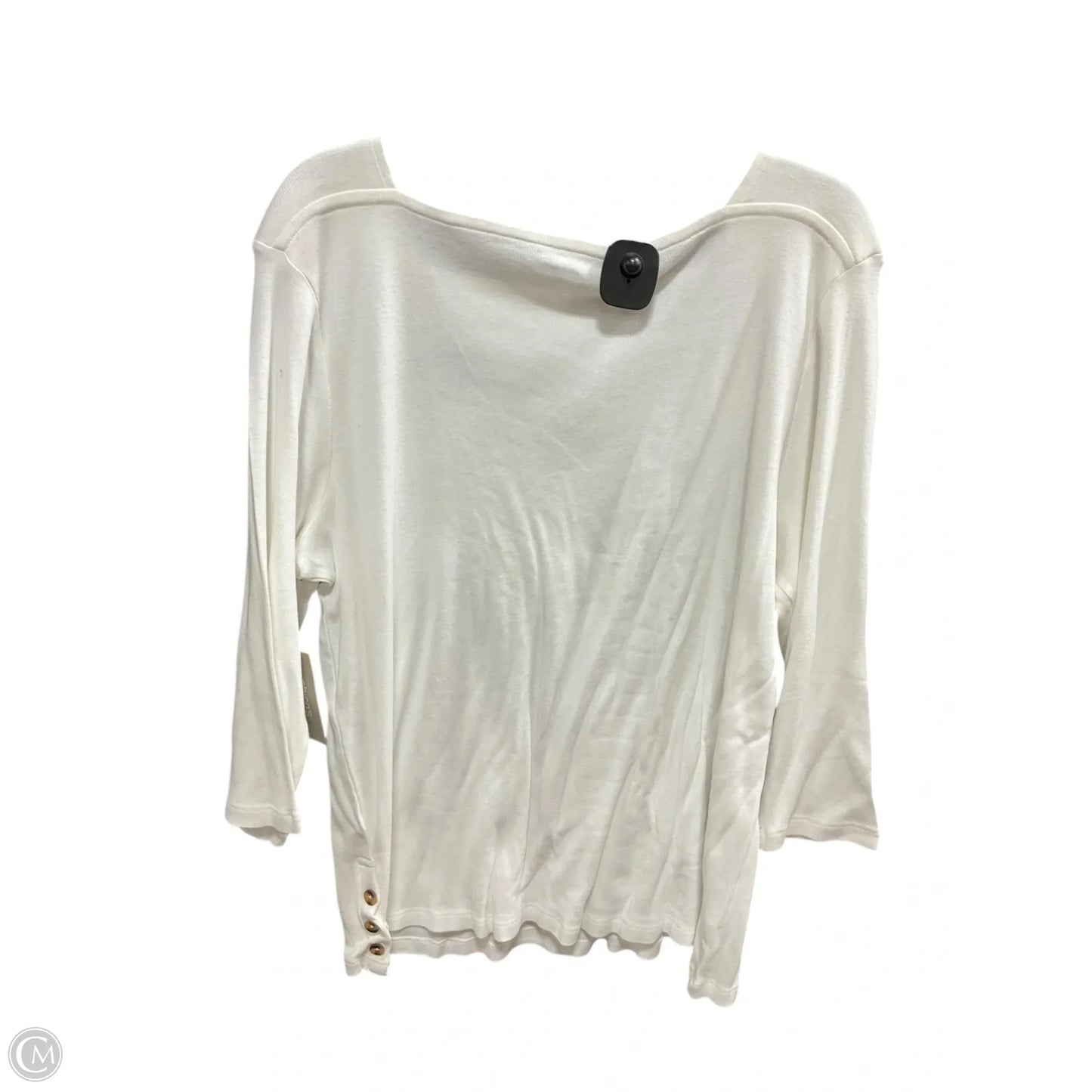 Top 3/4 Sleeve By Chicos In White, Size: Xxl
