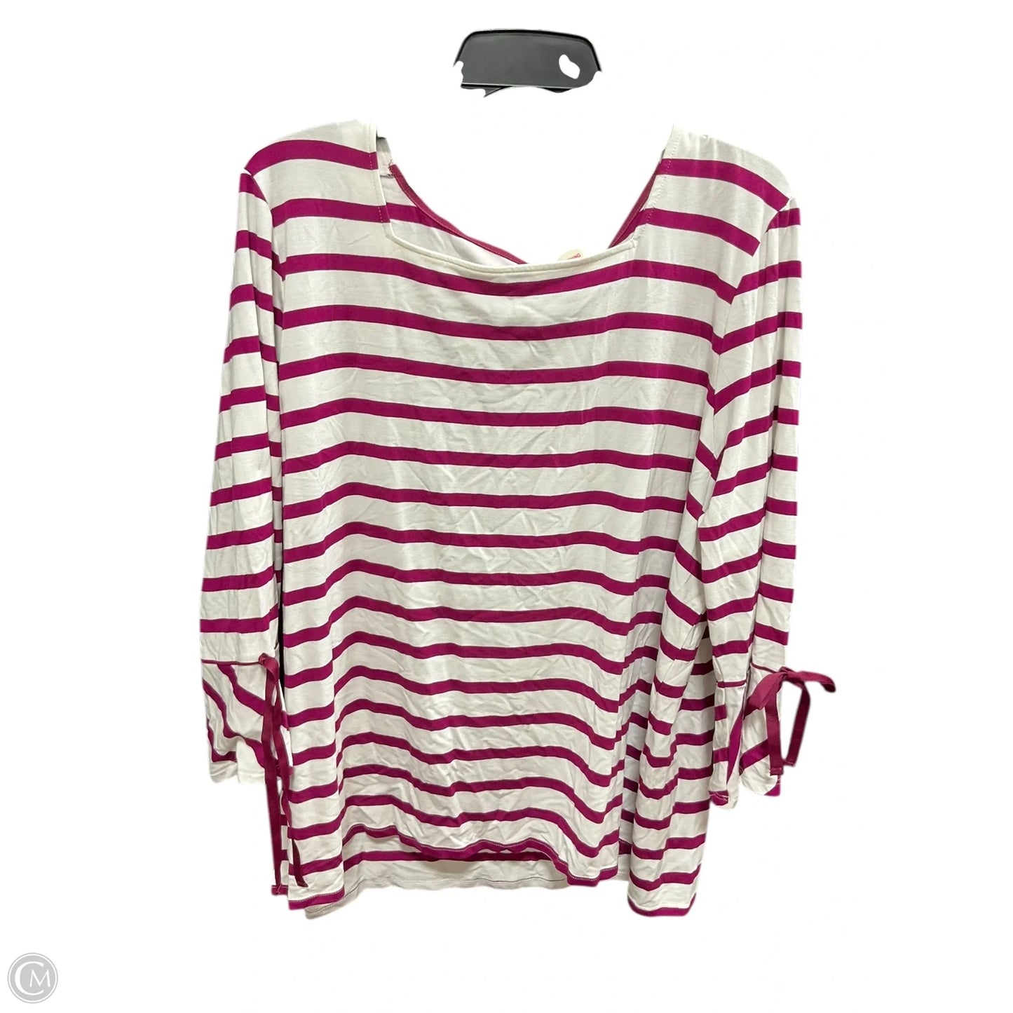 Top Long Sleeve By Chicos In Striped Pattern, Size: Xxl