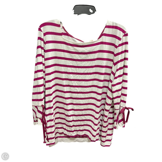 Top Long Sleeve By Chicos In Striped Pattern, Size: Xxl