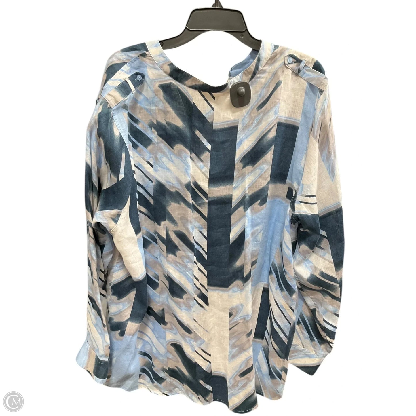 Top Long Sleeve By Calvin Klein In Blue, Size: 3x