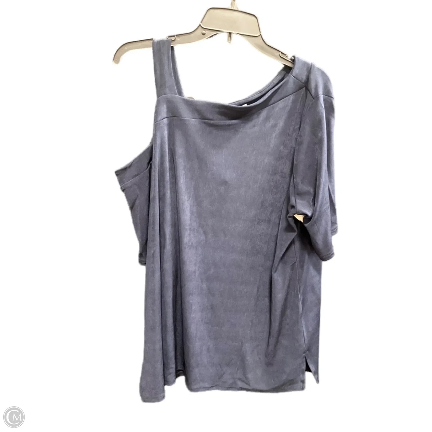 Top Short Sleeve By Chicos In Navy, Size: 3x