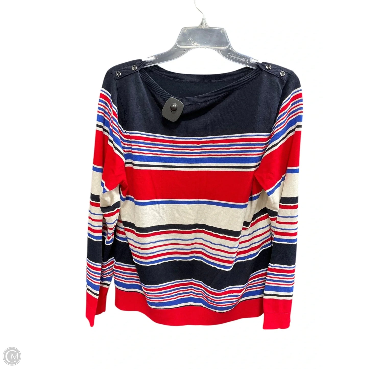 Top Long Sleeve By Talbots In Striped Pattern, Size: Xl