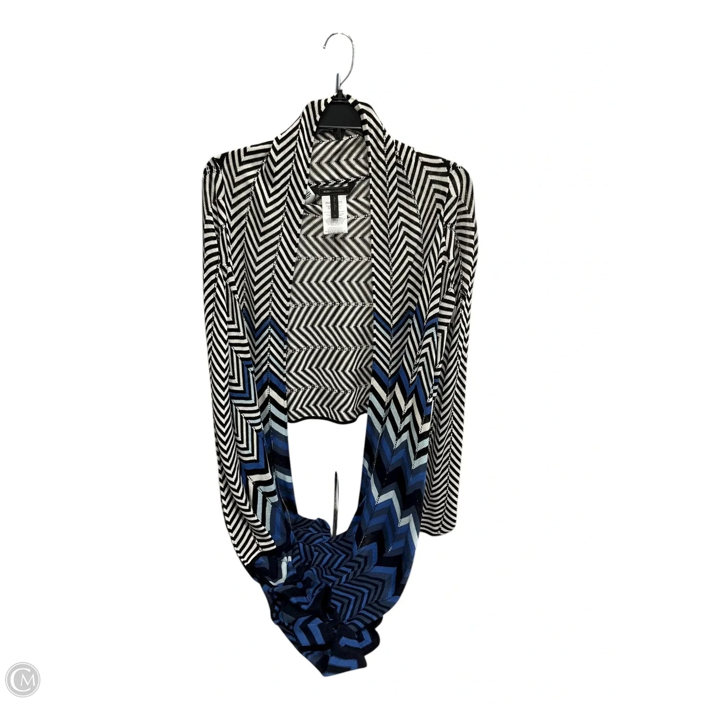 Cardigan By Bcbgmaxazria In Black & Blue, Size: M