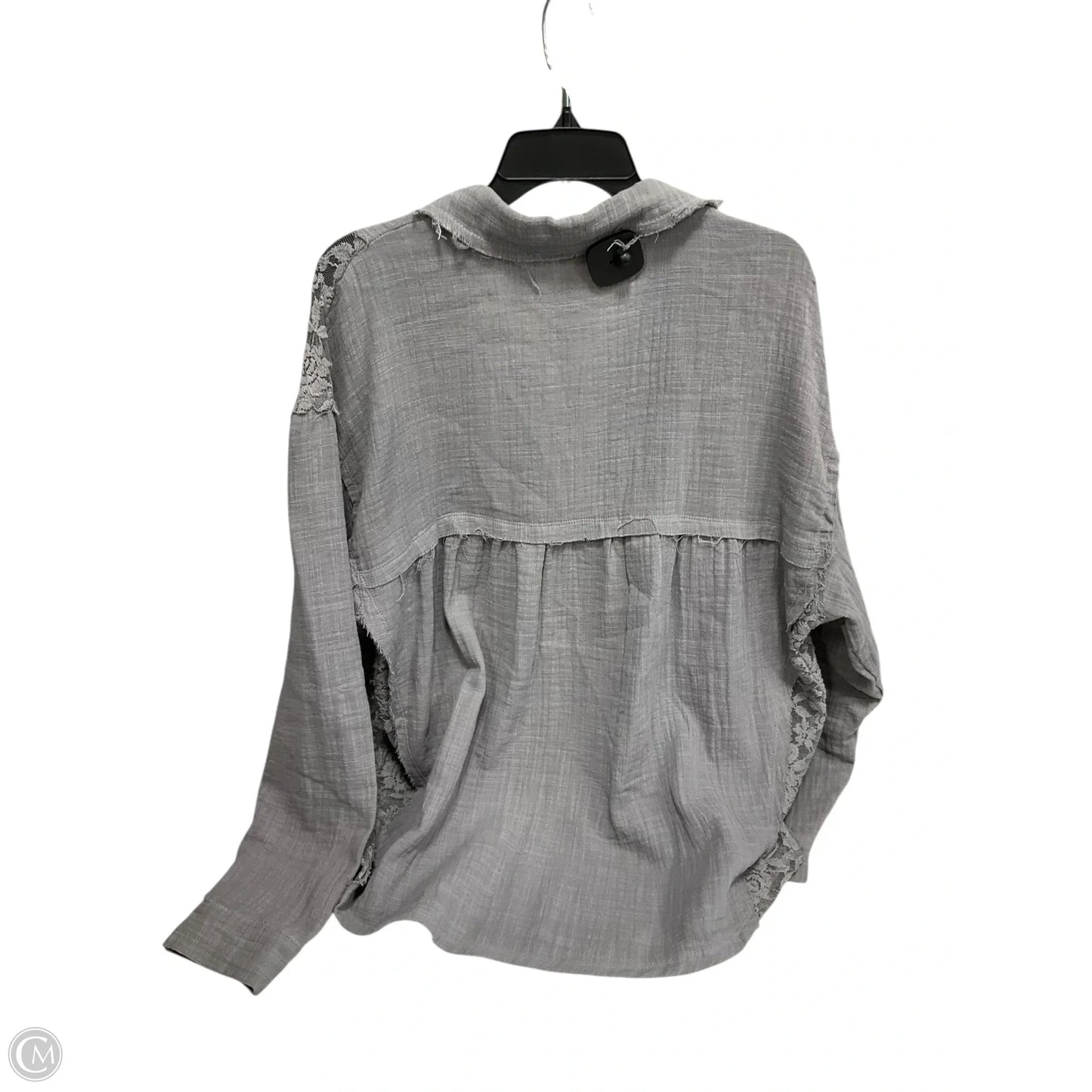 Jacket Shirt By Bke In Grey, Size: M