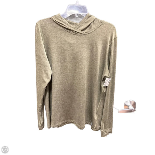 Athletic Top Long Sleeve Hoodie By The North Face In Green, Size: Xl