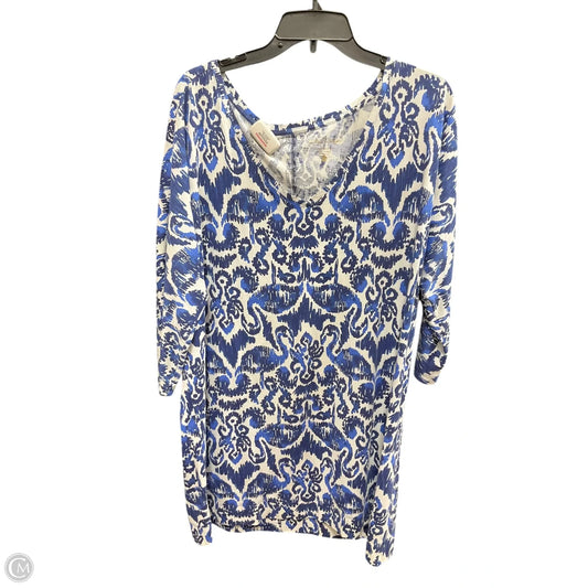 Top Long Sleeve Designer By Lilly Pulitzer In Blue, Size: Xl