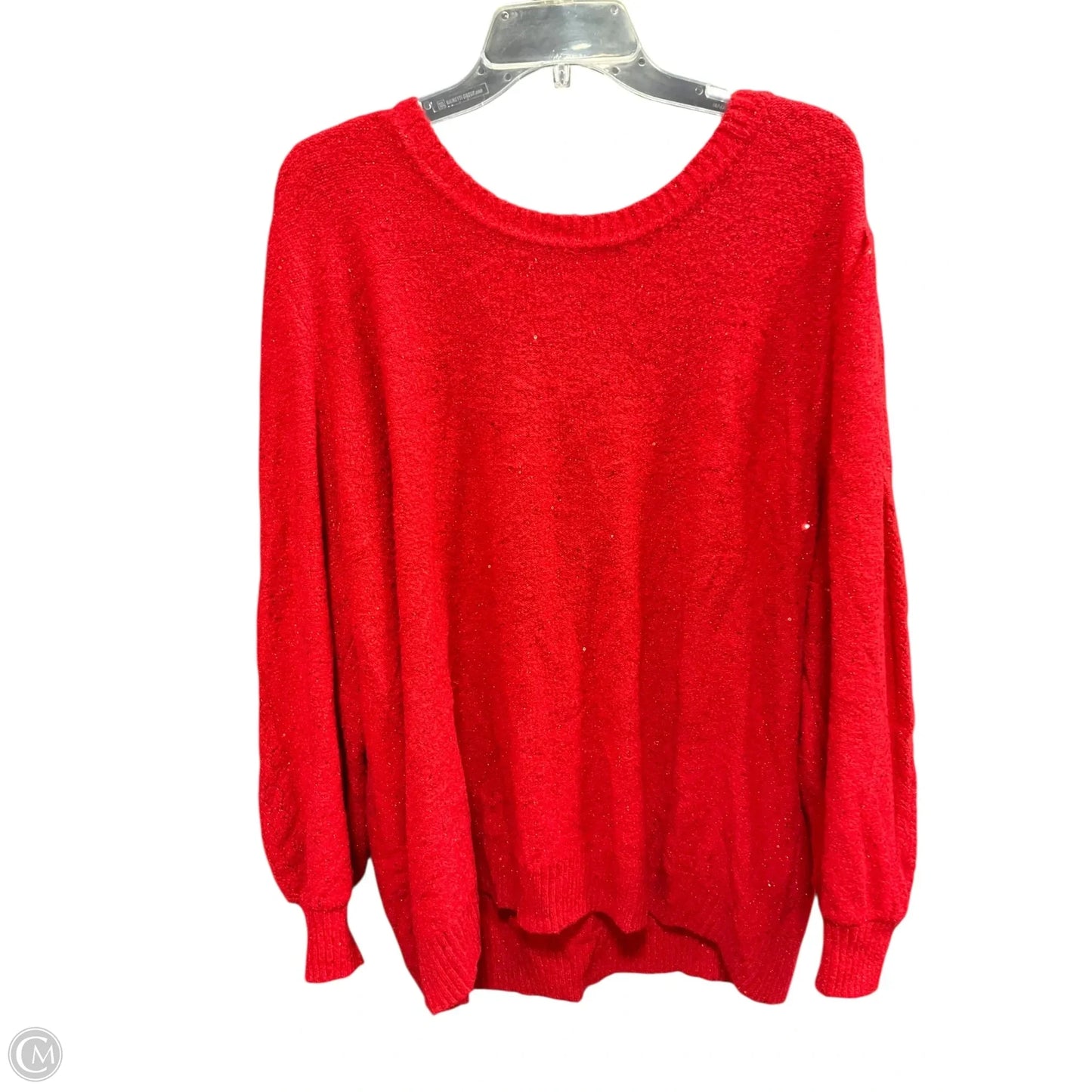 Top Long Sleeve By Liz Claiborne In Red, Size: 2x
