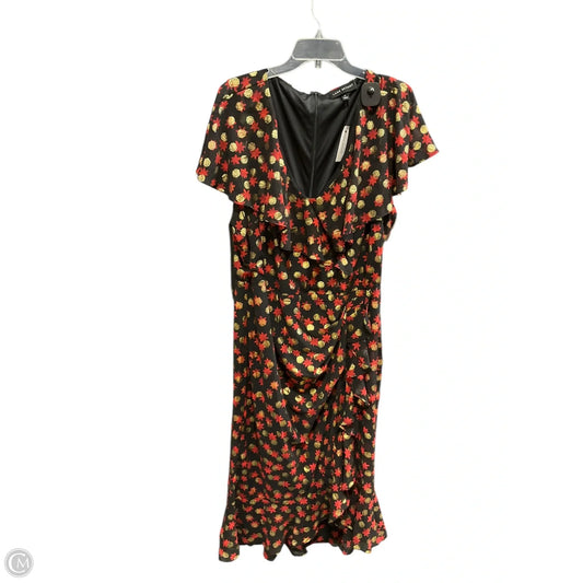 Dress Casual Midi By Lane Bryant In Black & Red, Size: 2x