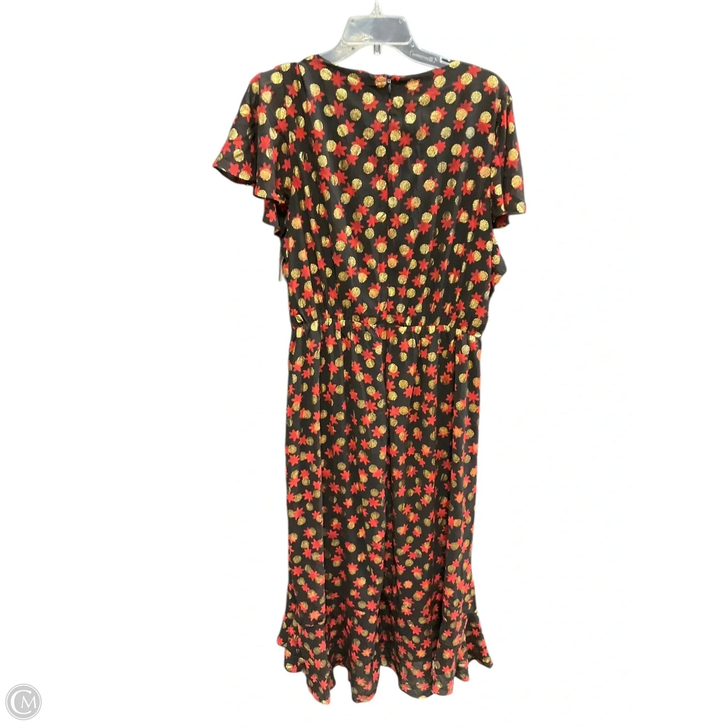 Dress Casual Midi By Lane Bryant In Black & Red, Size: 2x