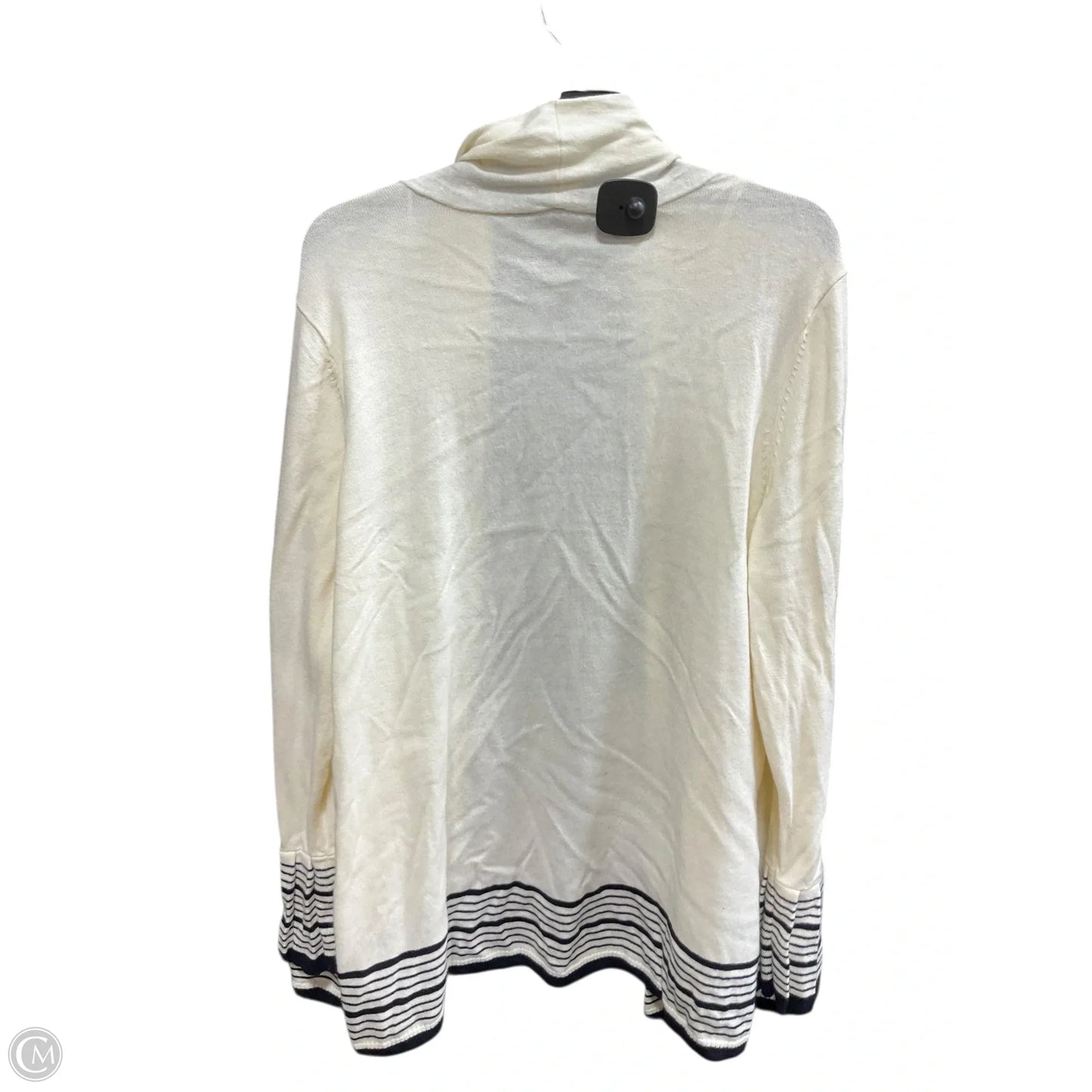 Cardigan By Talbots In Blue & Cream, Size: 2x