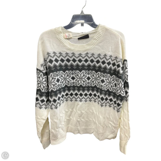 Sweater By Lane Bryant In Grey & White, Size: 2x