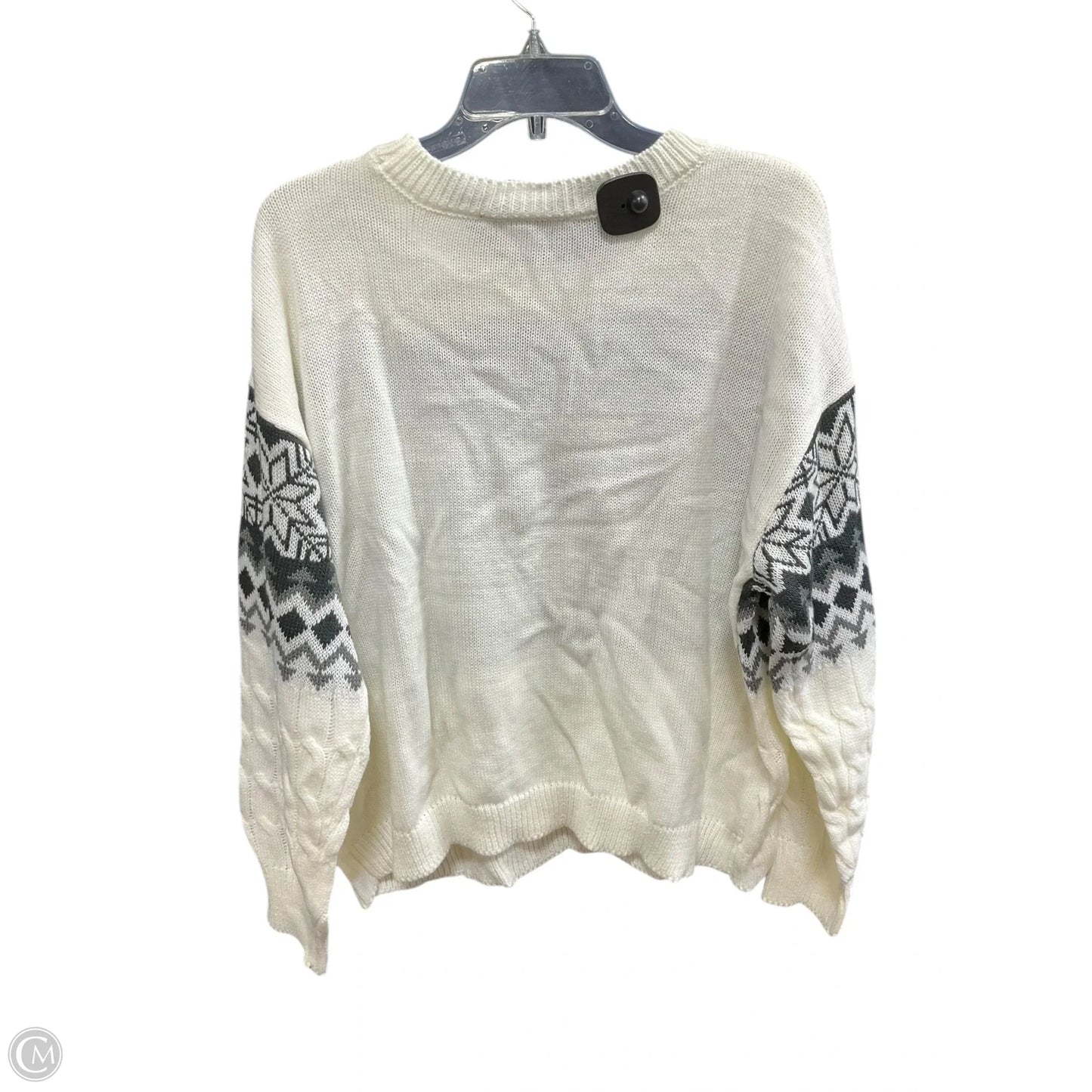 Sweater By Lane Bryant In Grey & White, Size: 2x