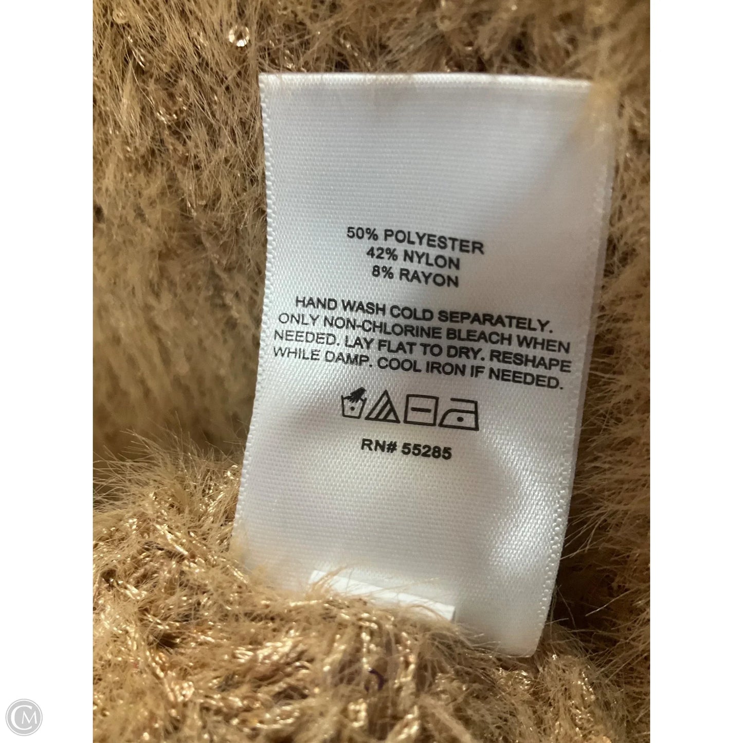 Sweater Short Sleeve By Express In Tan, Size: S