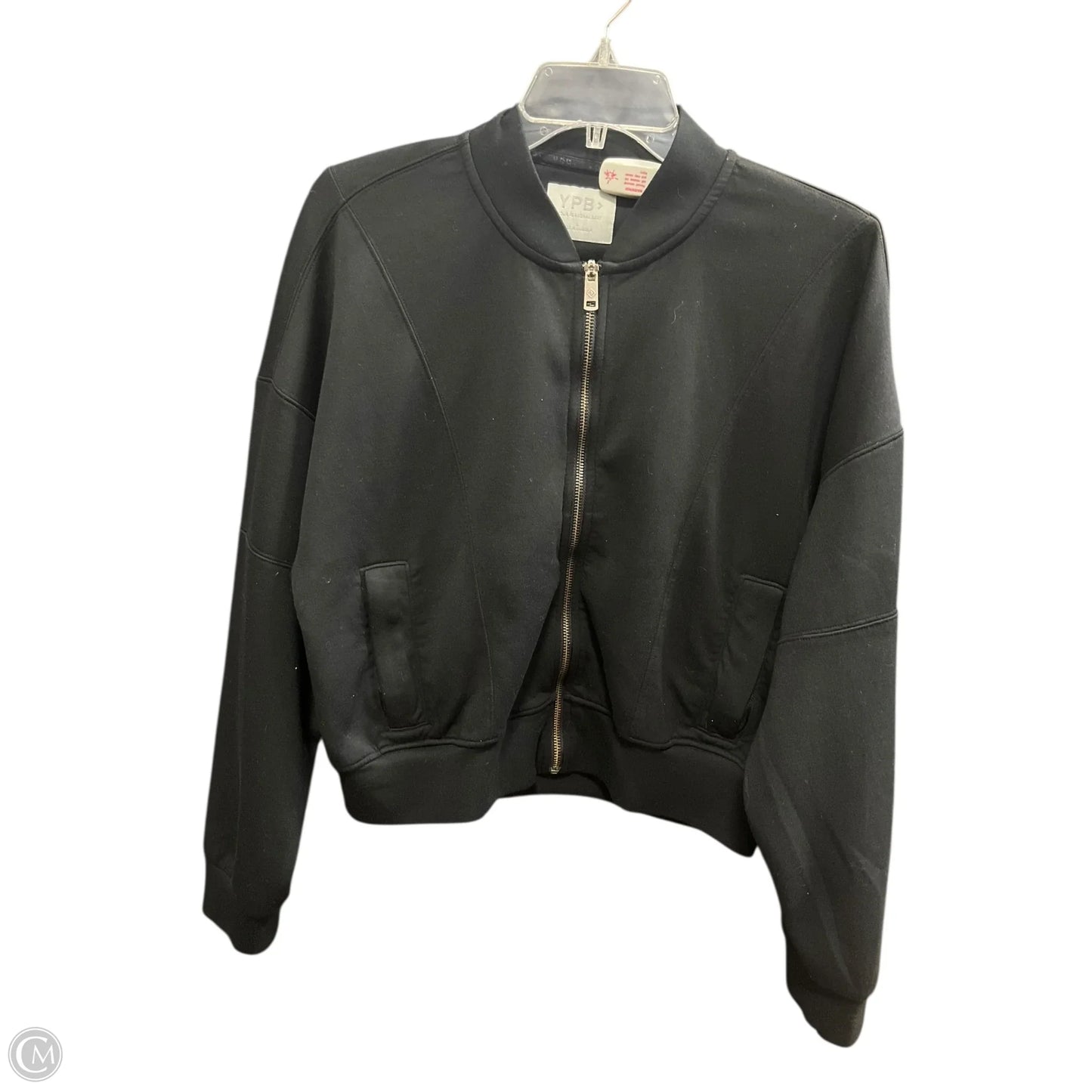 Athletic Jacket By Ypb In Black, Size: L