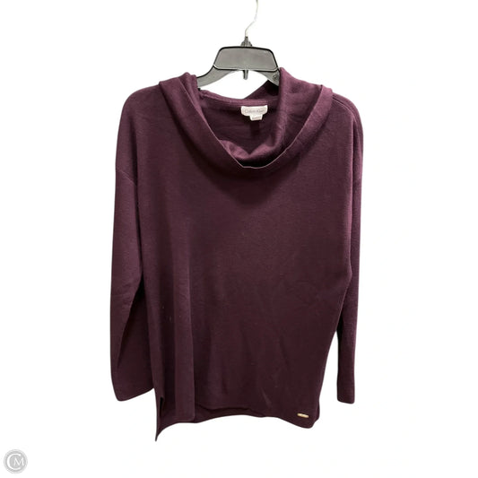 Top Long Sleeve By Calvin Klein In Purple, Size: M
