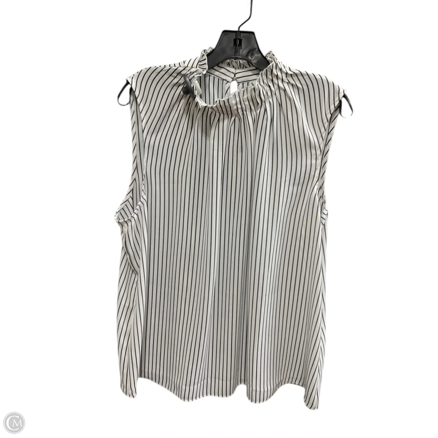 Top Sleeveless By Worthington In Black & White, Size: Xl