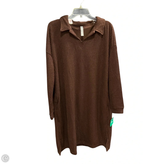 Dress Sweater By Mondetta In Brown, Size: Xl