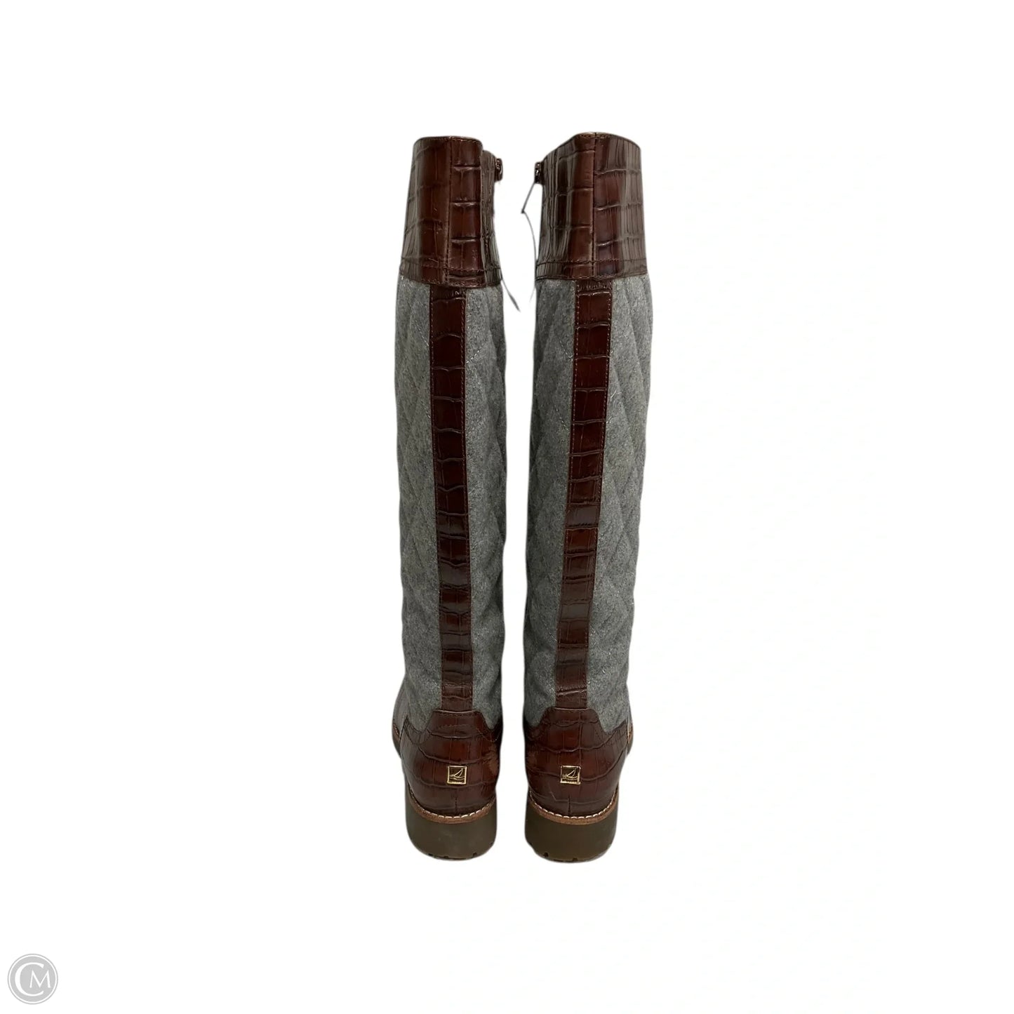 Boots Knee Flats By Sperry In Brown & Grey, Size: 6