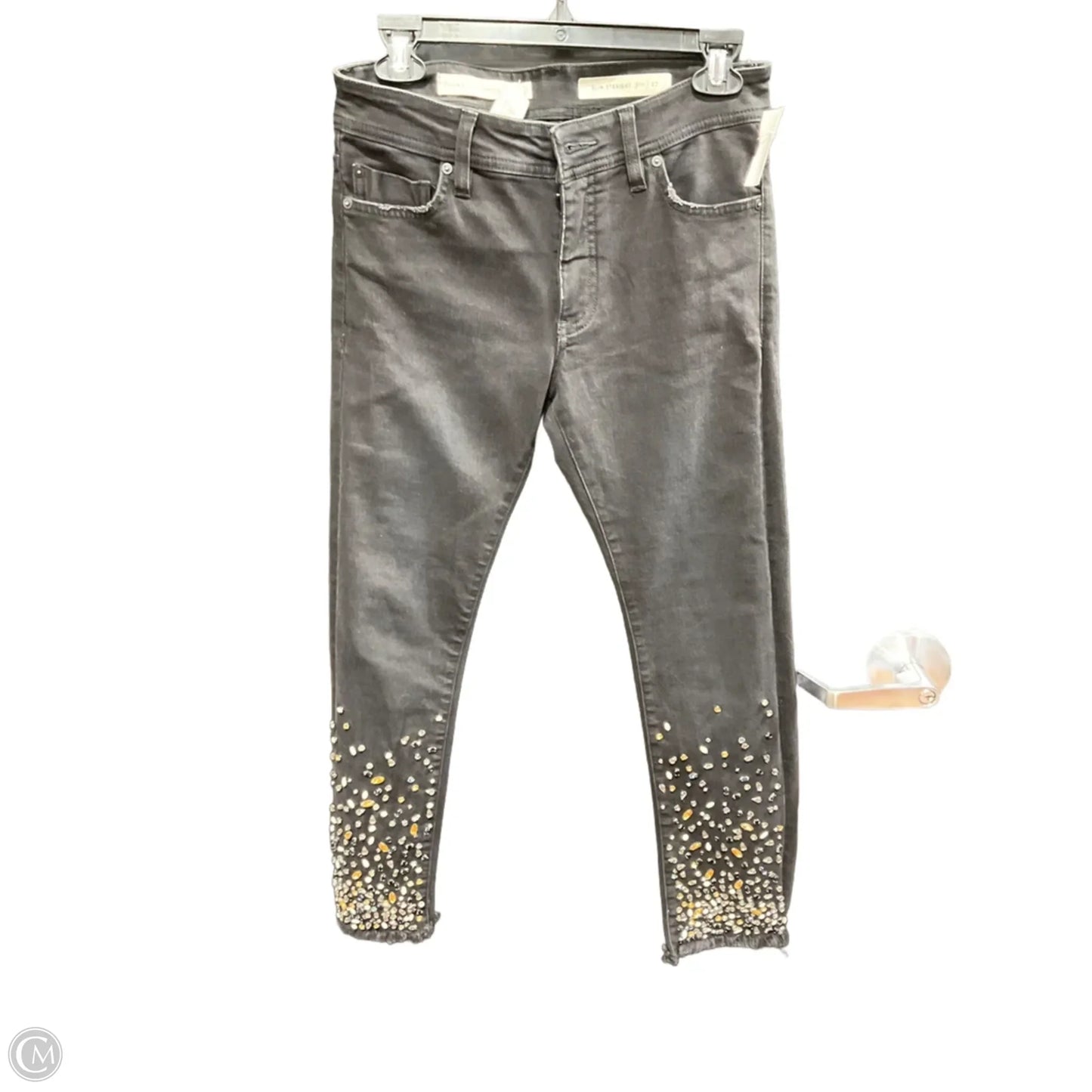 Jeans Straight By Pilcro In Black Denim, Size: 4