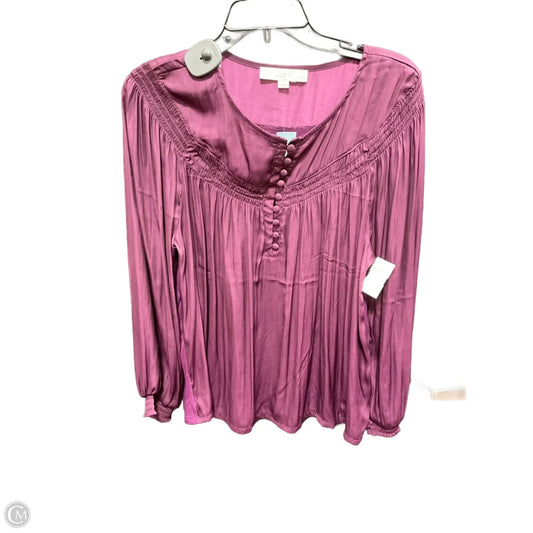 Top Long Sleeve By Loft In Purple, Size: Lp