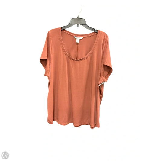 Athletic Top Short Sleeve By Athleta In Brown, Size: 2x