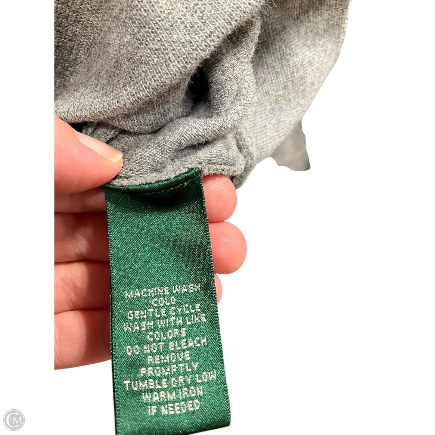 Athletic Jacket By Lauren By Ralph Lauren In Grey, Size: L