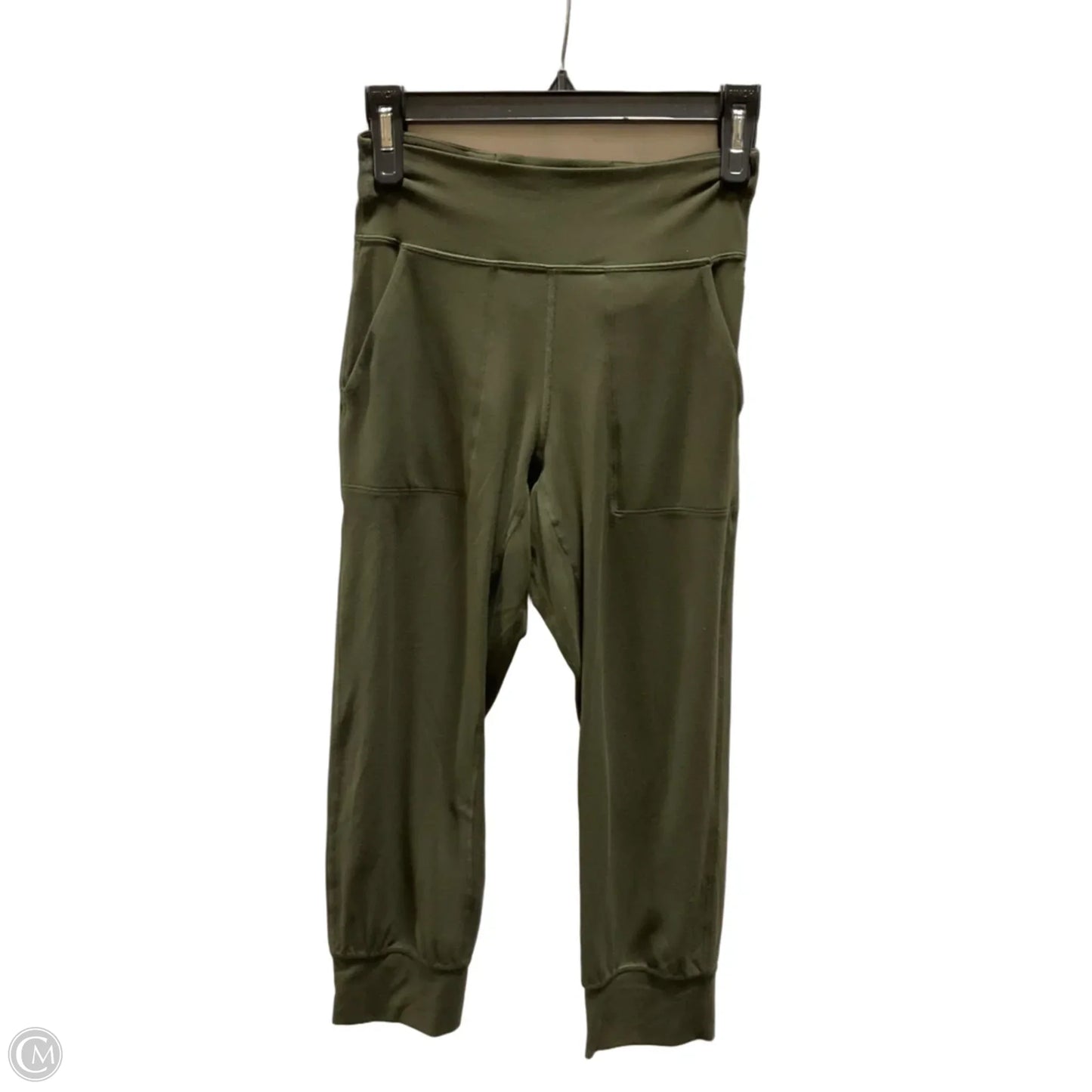 Athletic Capris By Lululemon In Green, Size: 6