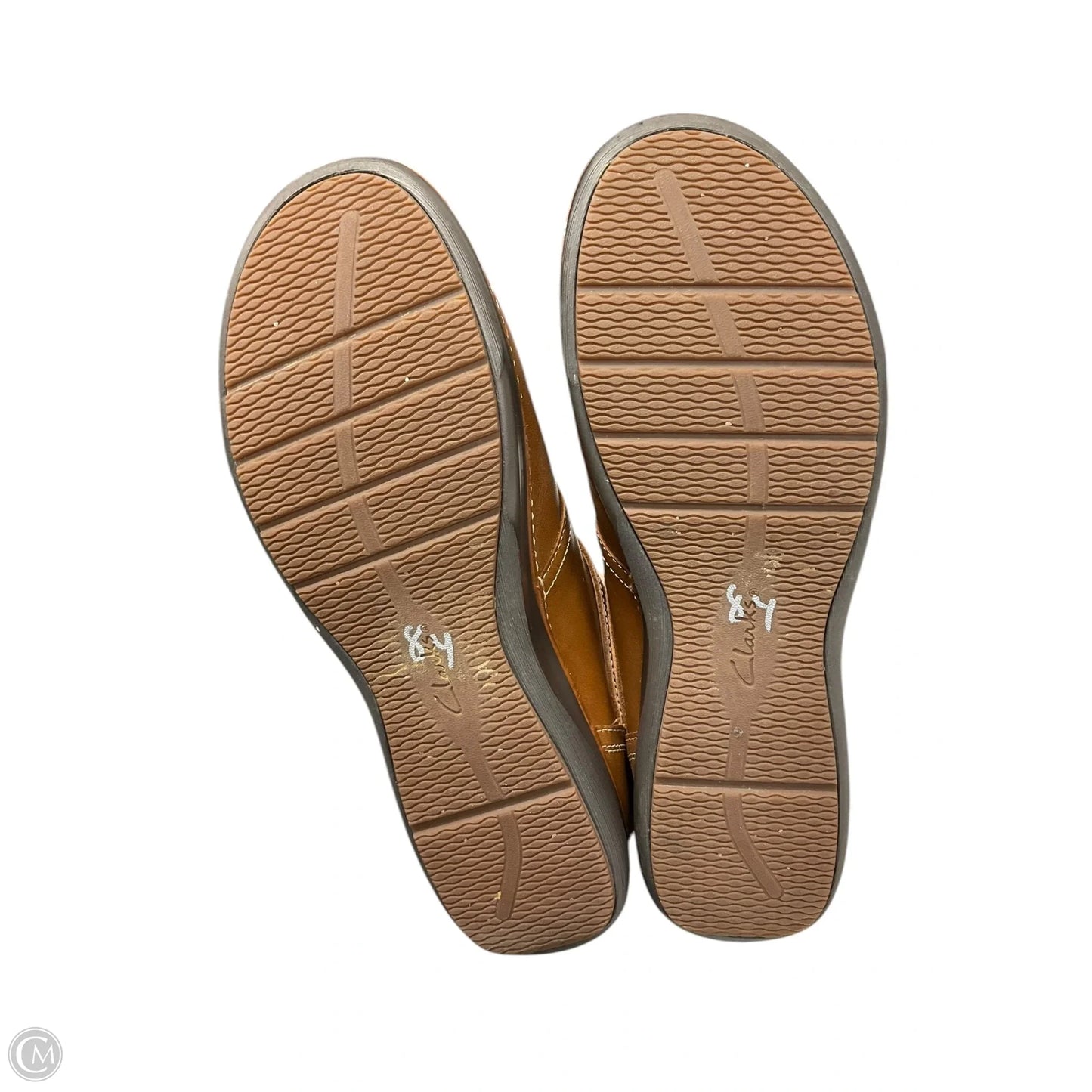 Boots Ankle Flats By Clarks In Tan, Size: 8