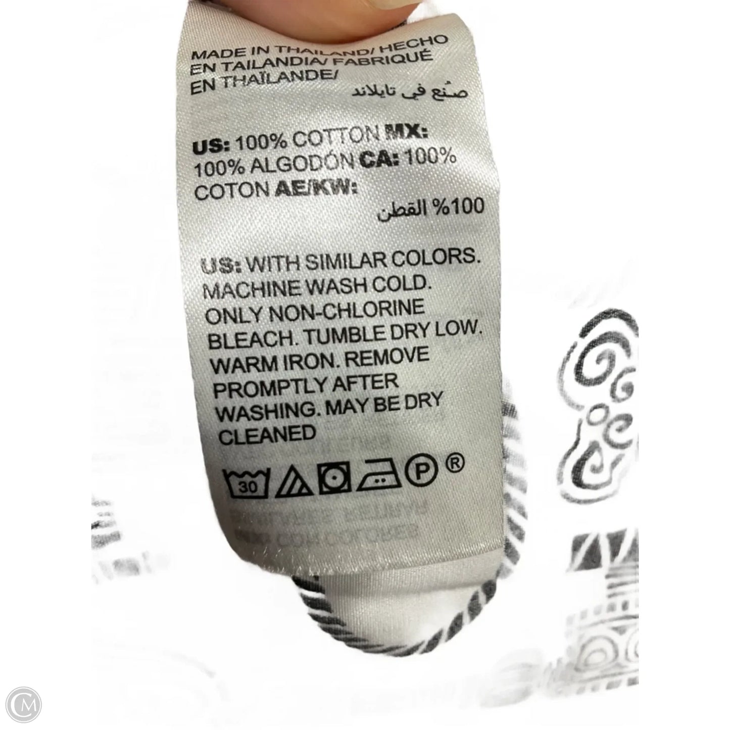 Blouse Long Sleeve By Chicos In Black & White, Size: Xl