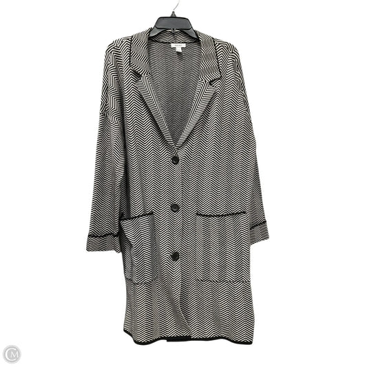 Cardigan By Nine West In Black & White, Size: Xl