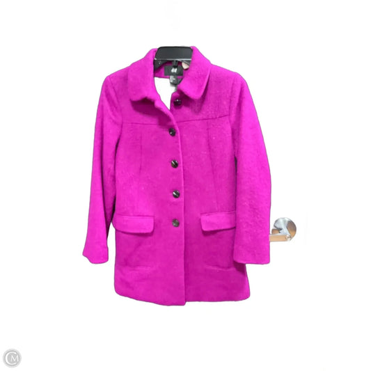 Coat Trench Coat By H&m In Purple, Size: S