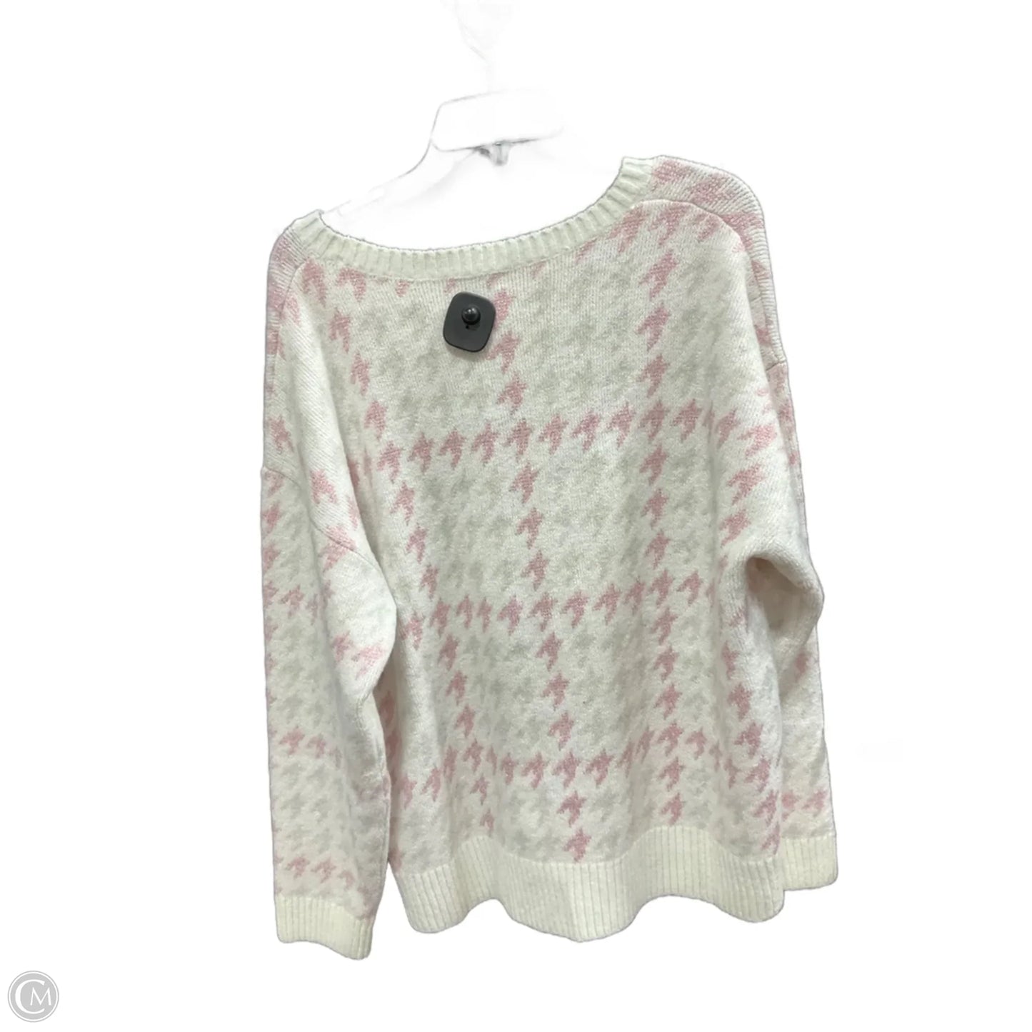 Sweater By 525 In Pink & White, Size: Xl