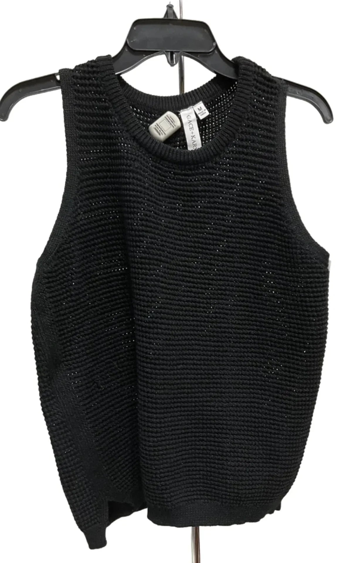 Vest Sweater By Grace + Karma In Black, Size: M