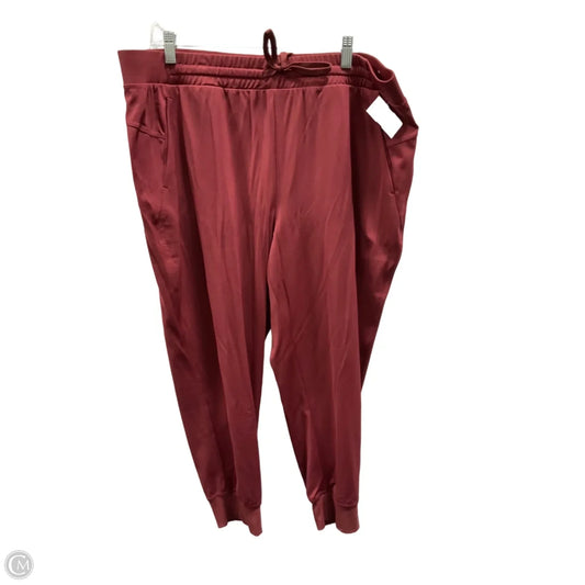 Athletic Pants By Calia In Maroon, Size: Xxl