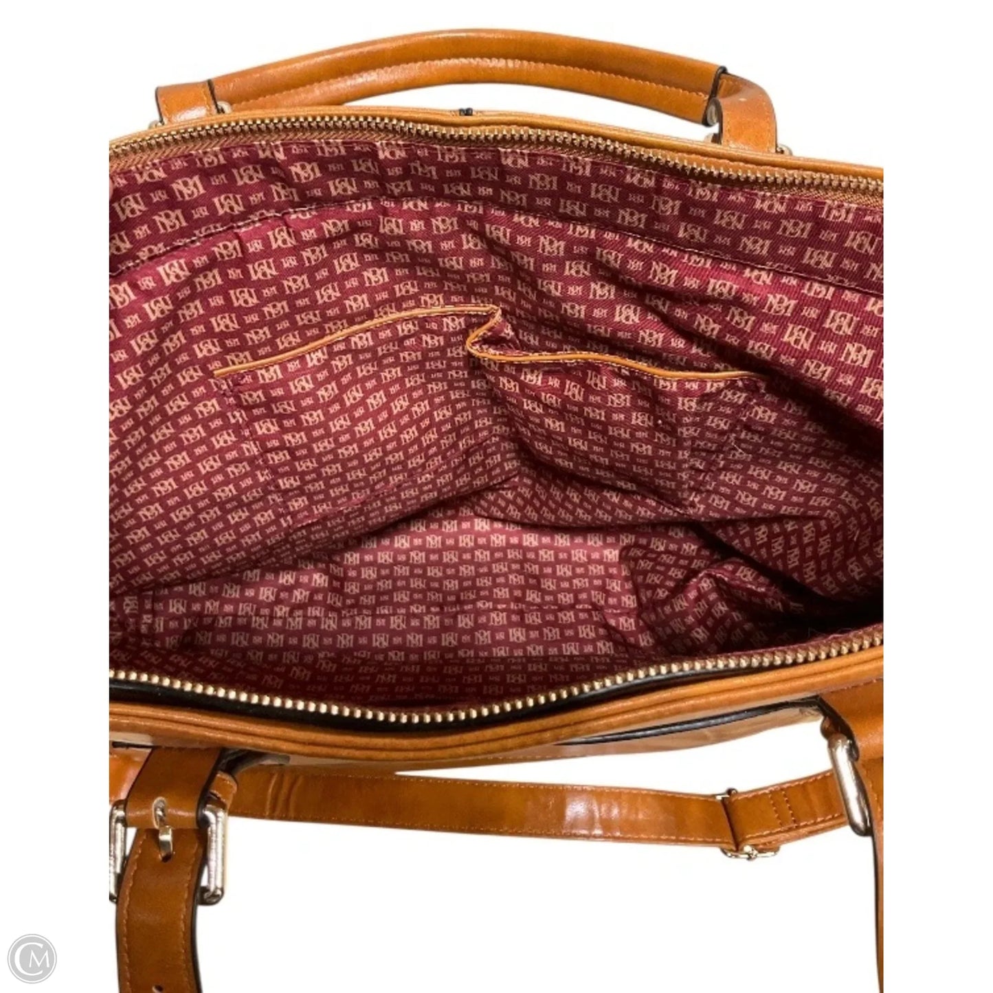 Tote Leather By Badgley Mischka, Size: Medium