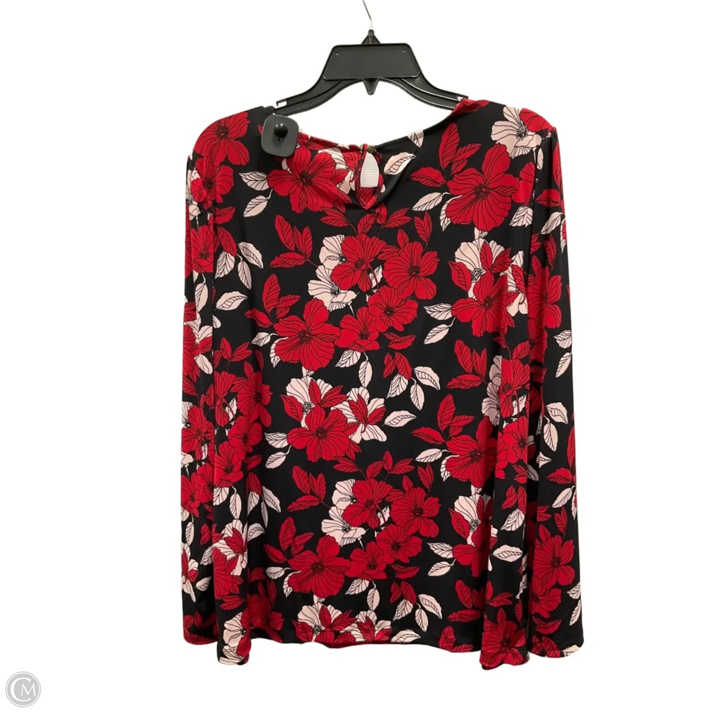 Top Long Sleeve By Liz Claiborne In Floral Print, Size: Xl