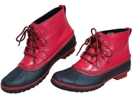 Boots Ankle Flats By Sorel In Black & Red, Size: 6