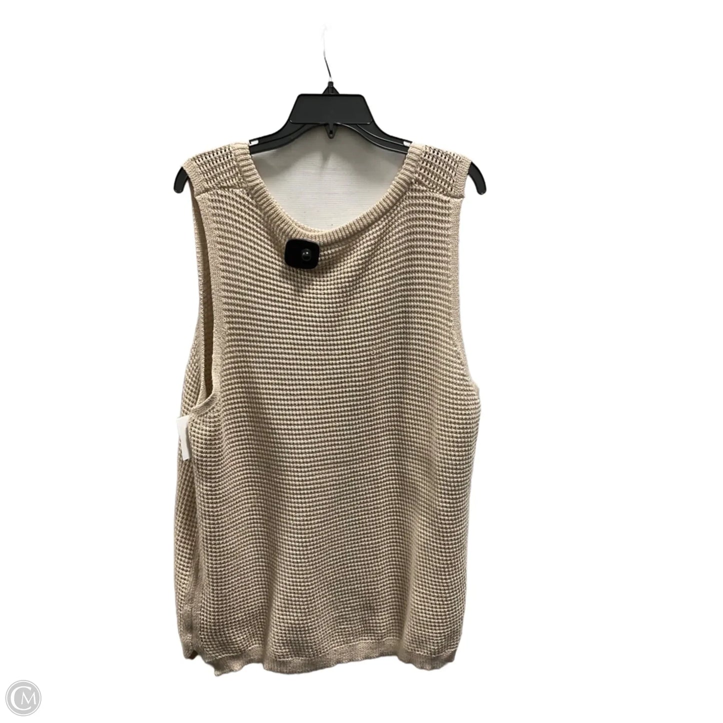 Top Sleeveless By Grace + Karma In Beige, Size: 3x