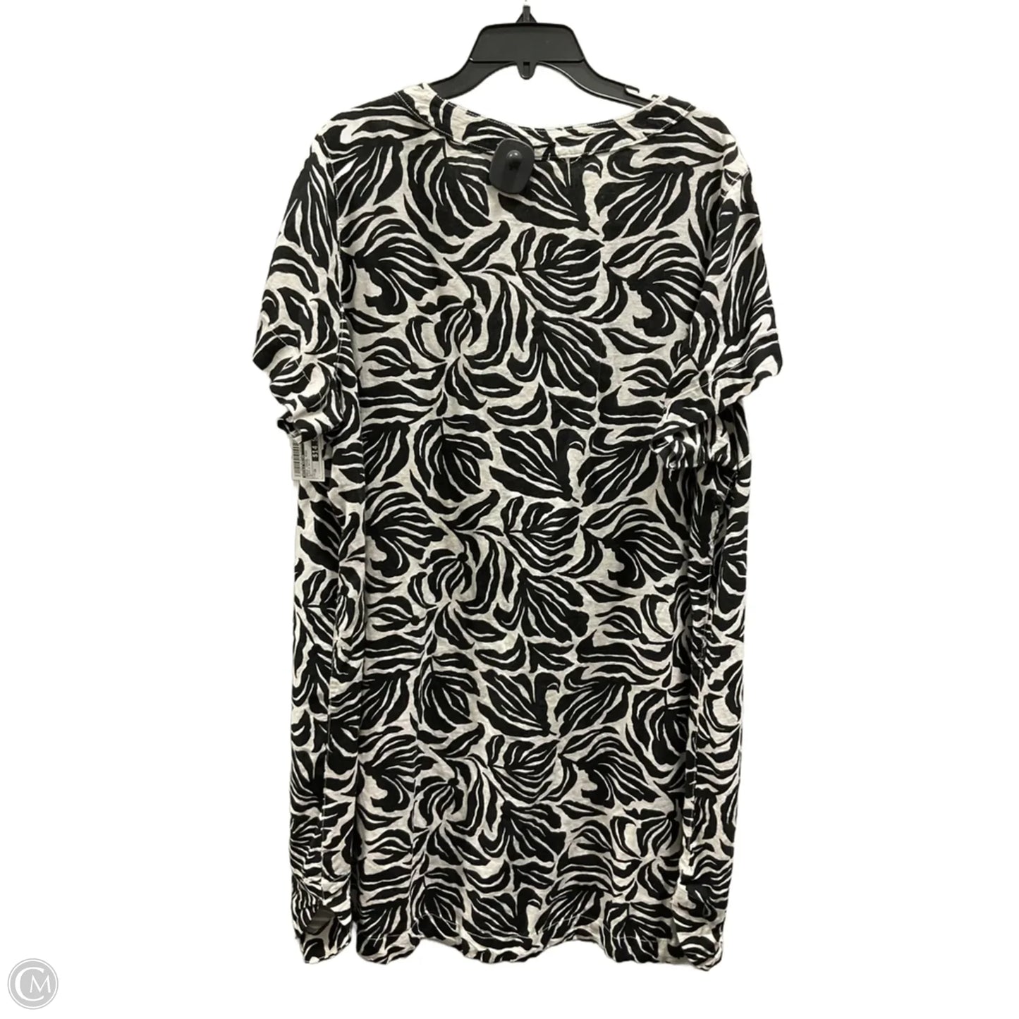 Dress Casual Midi By Nicole Miller In Black & White, Size: 3x