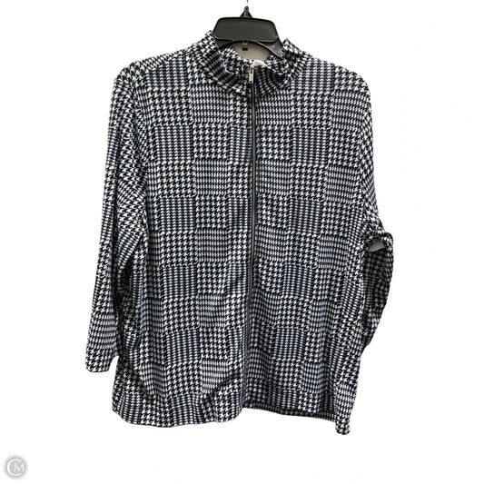 Jacket Other By Chicos In Blue & White, Size: Xl