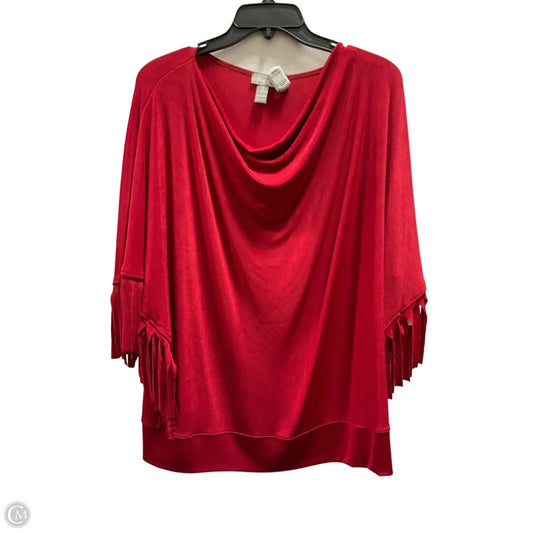 Top Sleeveless By Chicos In Red, Size: Xl