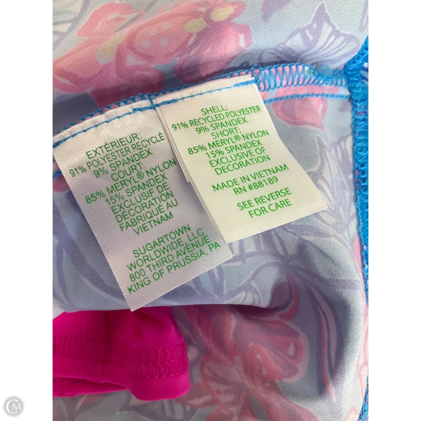 Skort Designer By Lilly Pulitzer In Blue & Pink, Size: L