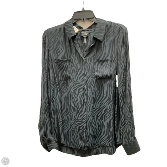 Blouse Long Sleeve By Evereve In Animal Print, Size: L