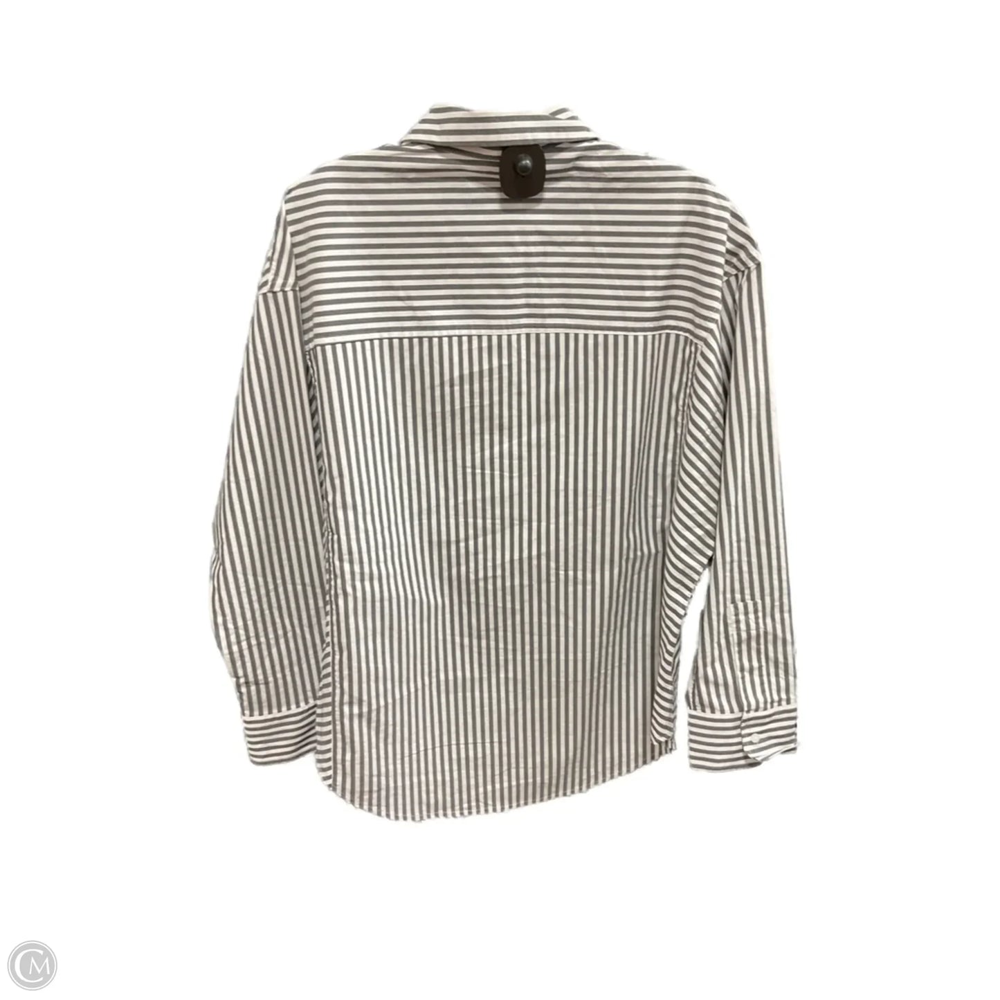 Blouse Long Sleeve By Express In Striped Pattern, Size: Xs