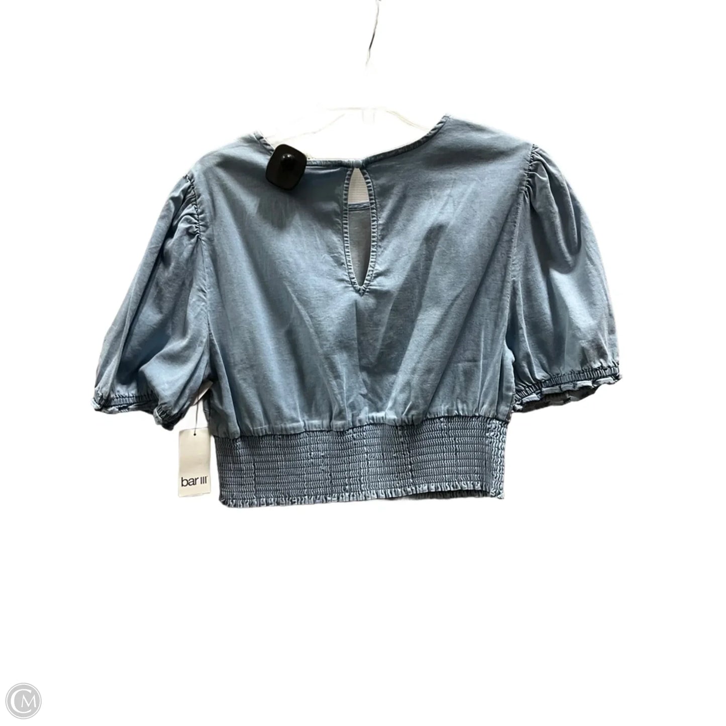 Top Short Sleeve By Bar Iii In Blue, Size: L