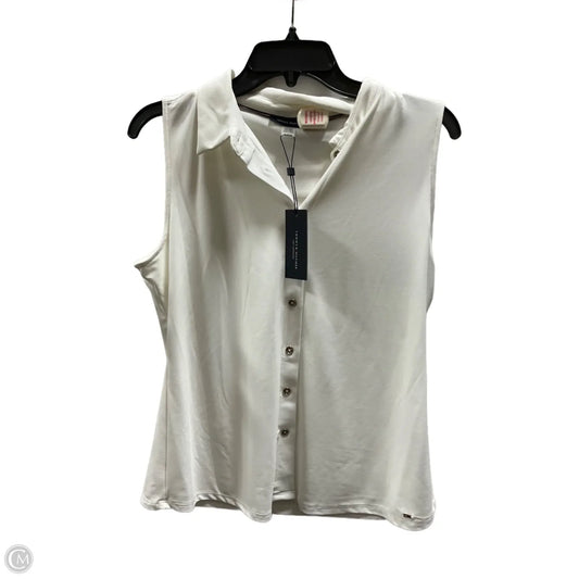 Top Sleeveless By Tommy Hilfiger In White, Size: M